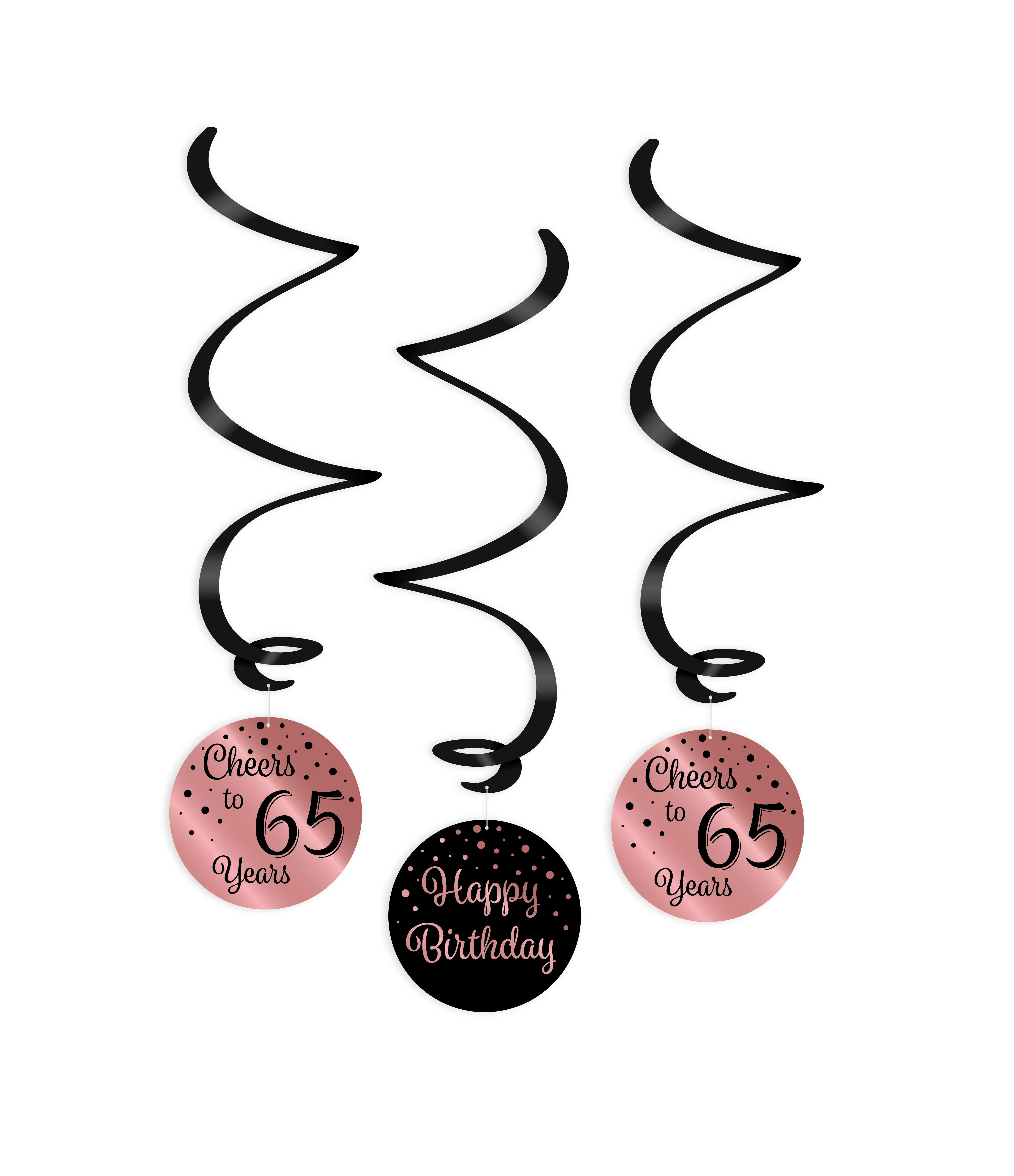 Rose/Black decorations